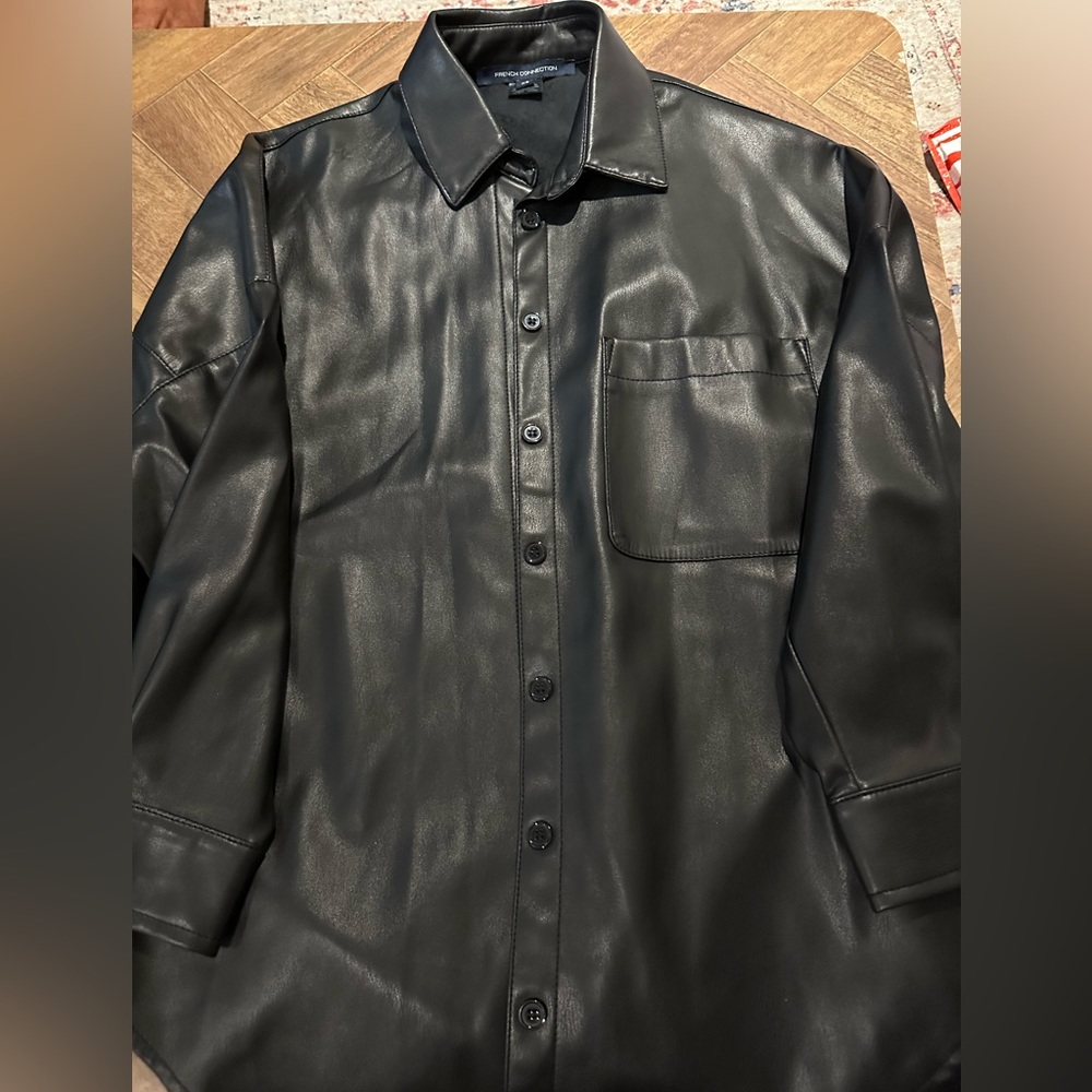 French Connection Vegan Leather Shacket